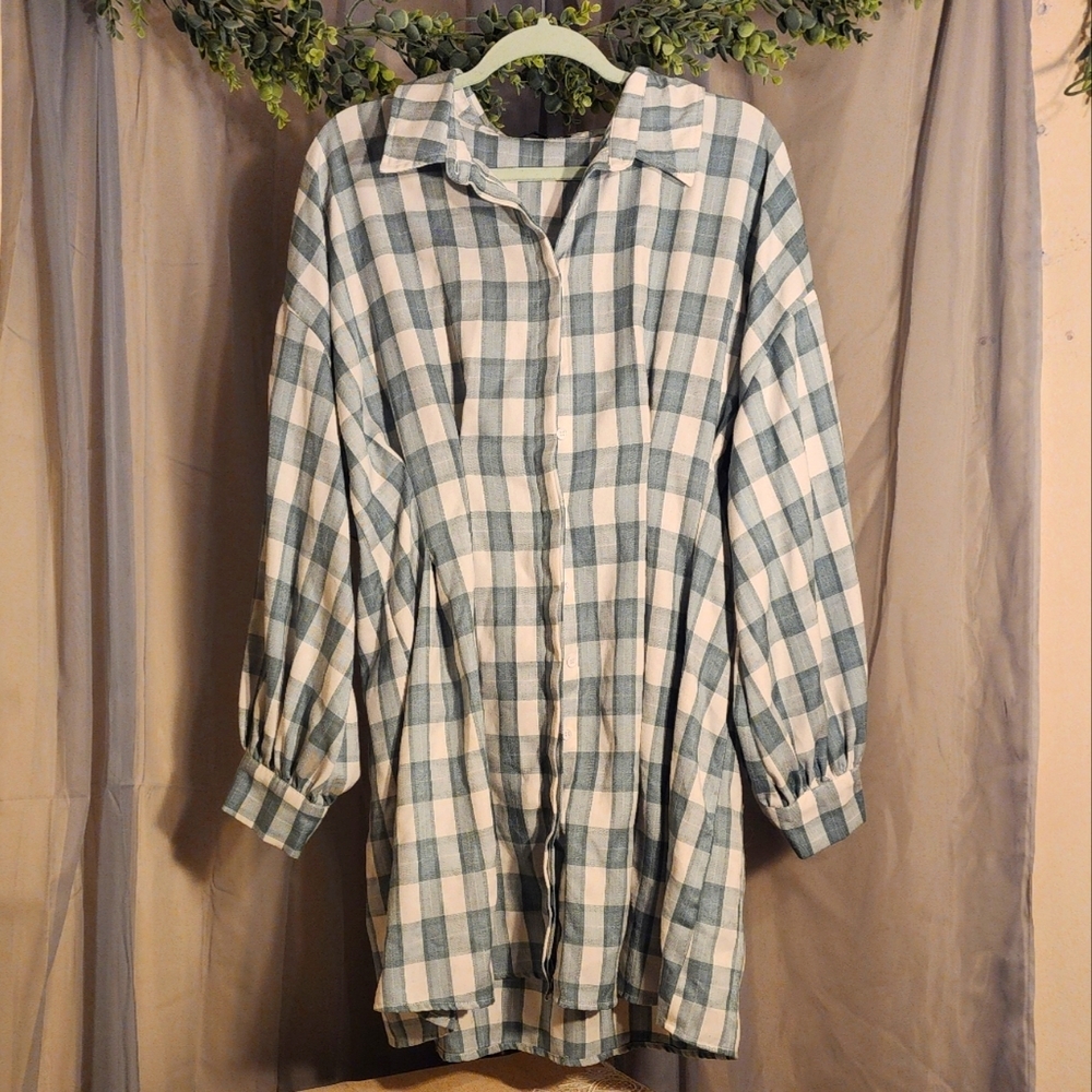 Misguided Plaid Pleated Dress